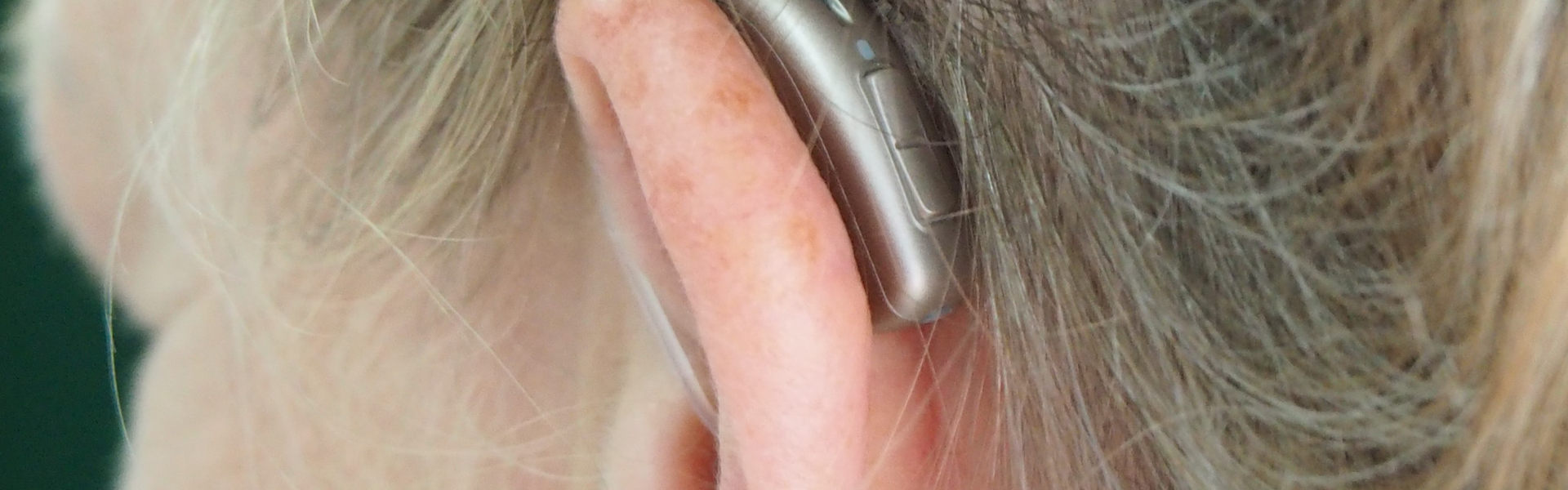 Ear with hearing aid